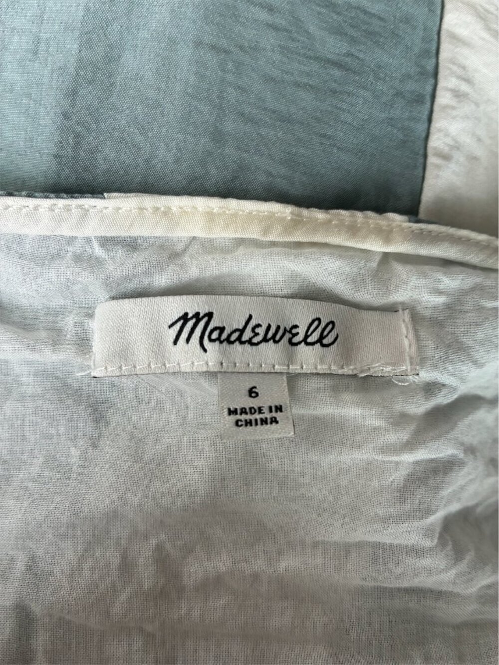 Madewell Pleated Midi Dress in Overcast (Blue and White Stripe) - Size 6 - Picture 12 of 16